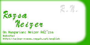 rozsa neizer business card